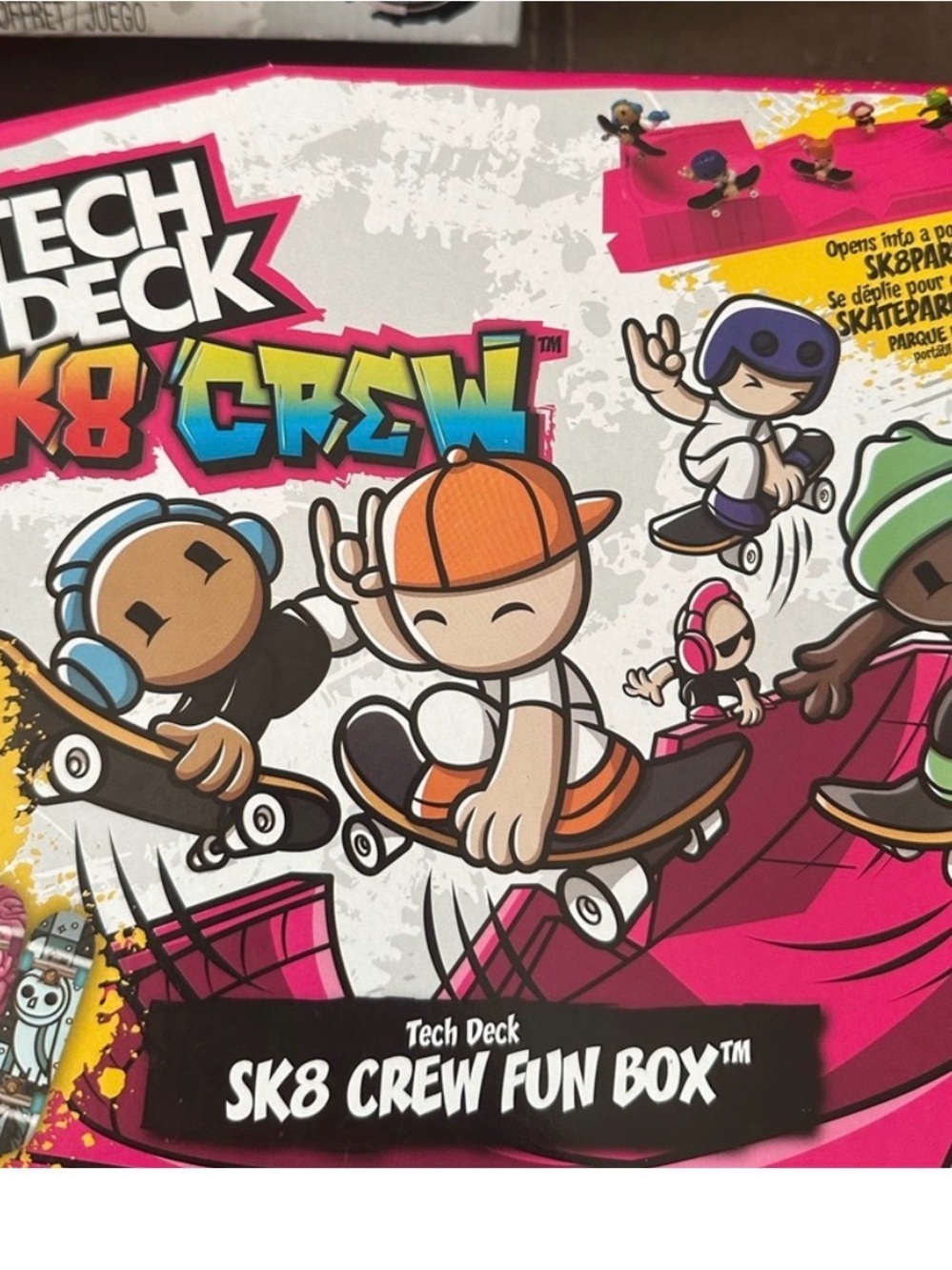 Tech Deck SK8 Crew Fun Box - Pink Skate Park Playset